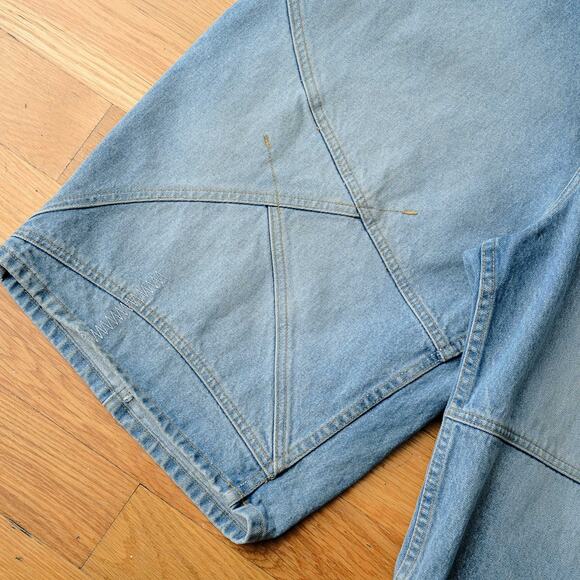 Y2K MOJEANS Baggy Carpenter Denim Shorts Light Wash Blue Size 40 Hip-Hop Skater - Picture 4 of 15